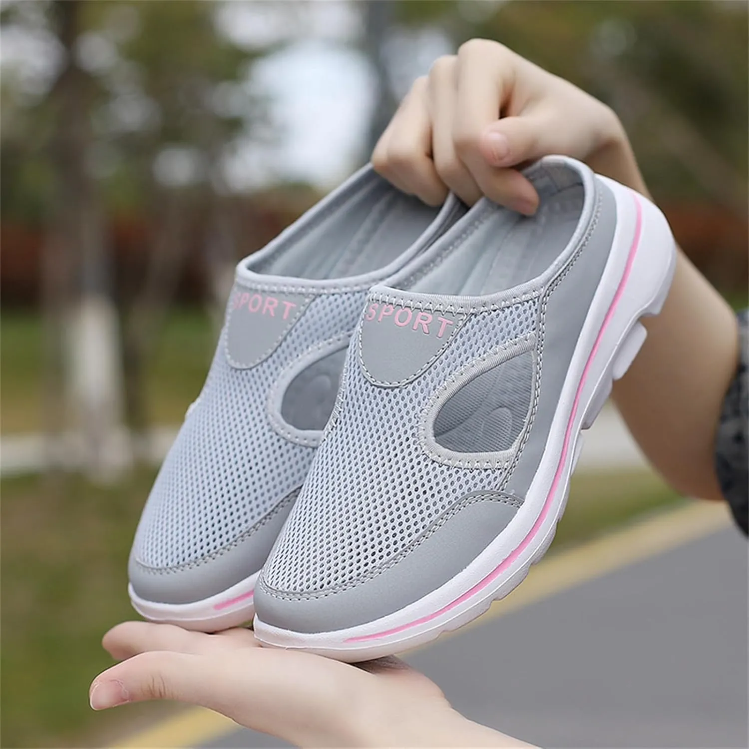 Women's Mules & Clogs Orthopedic Diabetic Mules Lightweight Open Back Shoes Comfort Closed Toe Walking Slides Casual Unisex Slippers Breathable Anti-Skid Sole Shoes