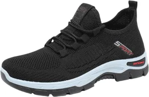 Womens Non Slip Work Shoes Comfort Wear Breathable Mesh Orthopedic Sneakers Casual Walking Workout Slip On Sneakers