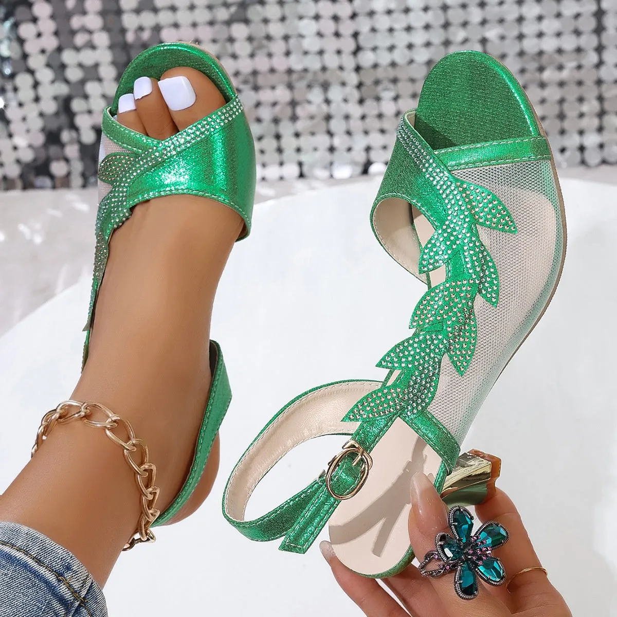 Women's Open Toe High-Heeled Sandals