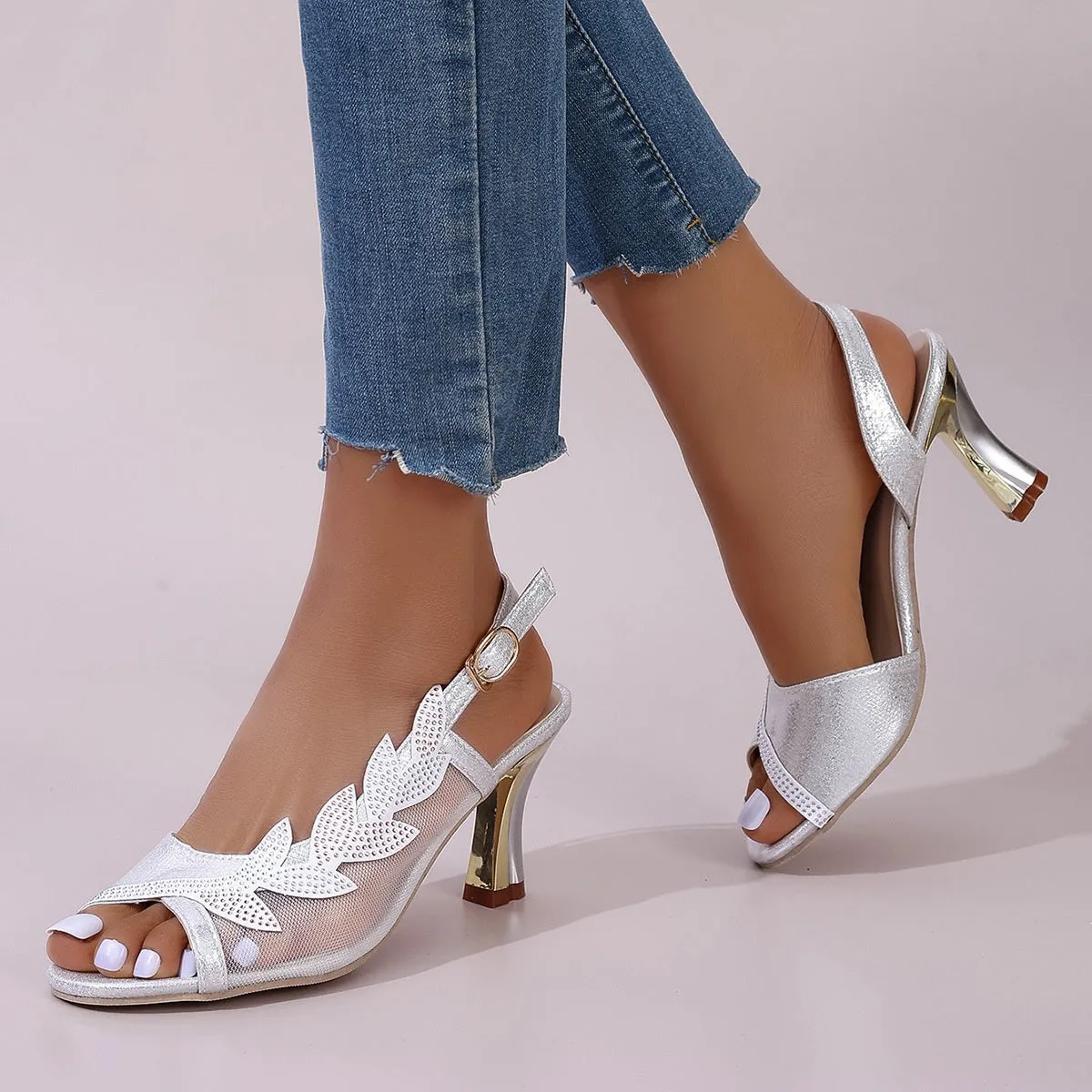 Women's Open Toe High-Heeled Sandals
