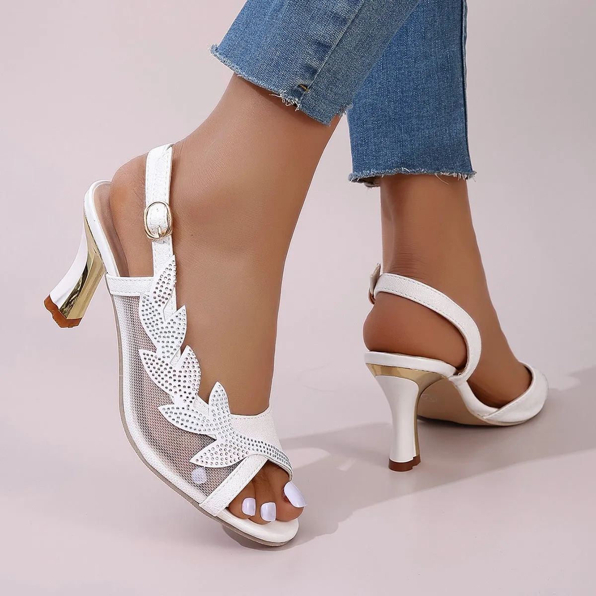 Women's Open Toe High-Heeled Sandals
