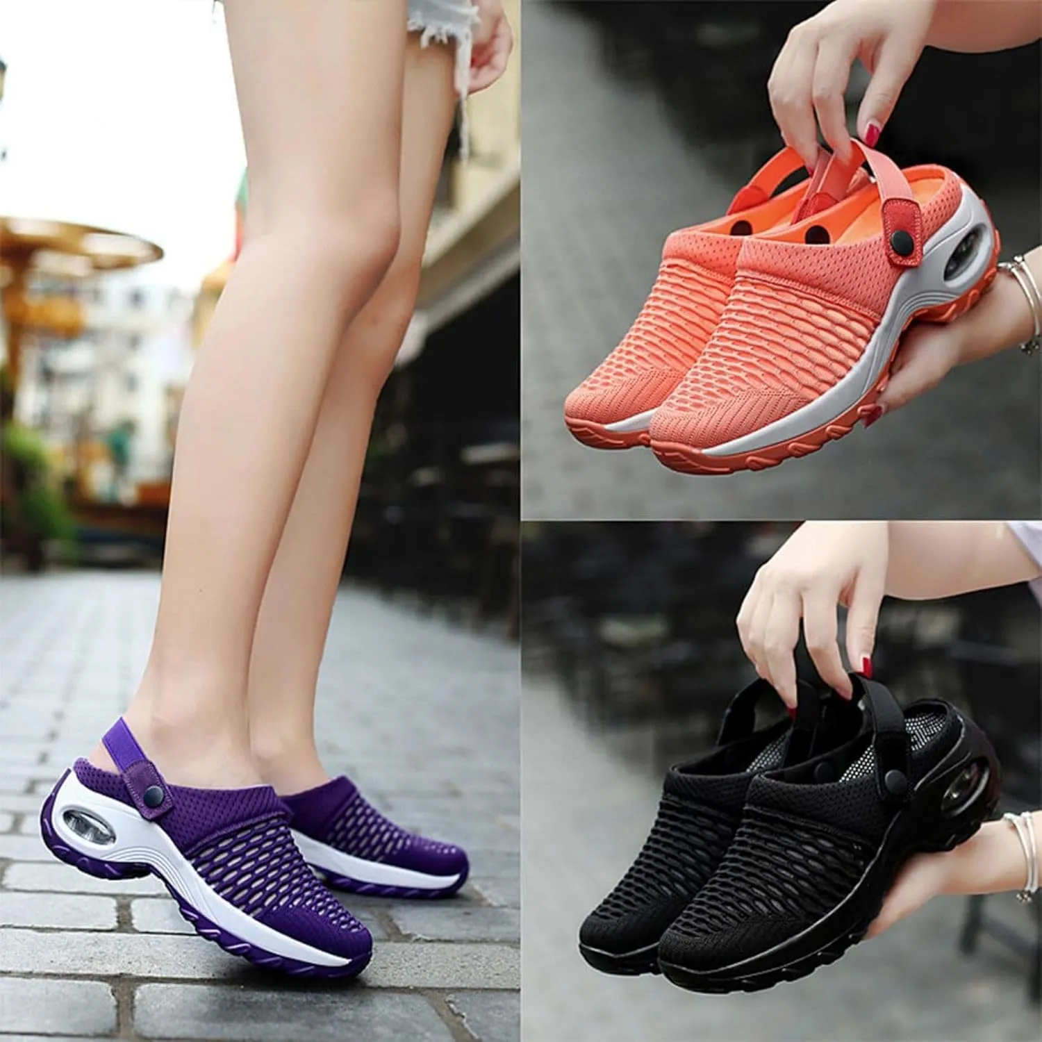 Women's Orthopedic Clogs Breathable Mesh Mules Comfort Wear Orthowear Shoes Lightweight Sports Sandals Slip On Ladies Sneakers Beach Walking Shoes for Summer Comfortable Sandal Clogs for Nurse 2025