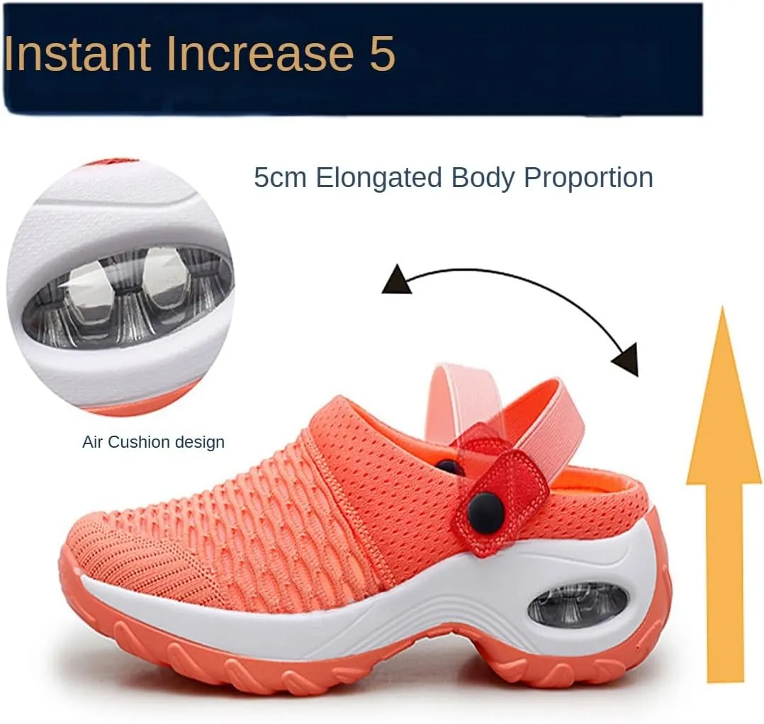 Women's Orthopedic Clogs, with Arch Support Air Cushion Breathable Mesh Shoes for Plantar Foot Fatigue, Non-Slip Comfort Clogs