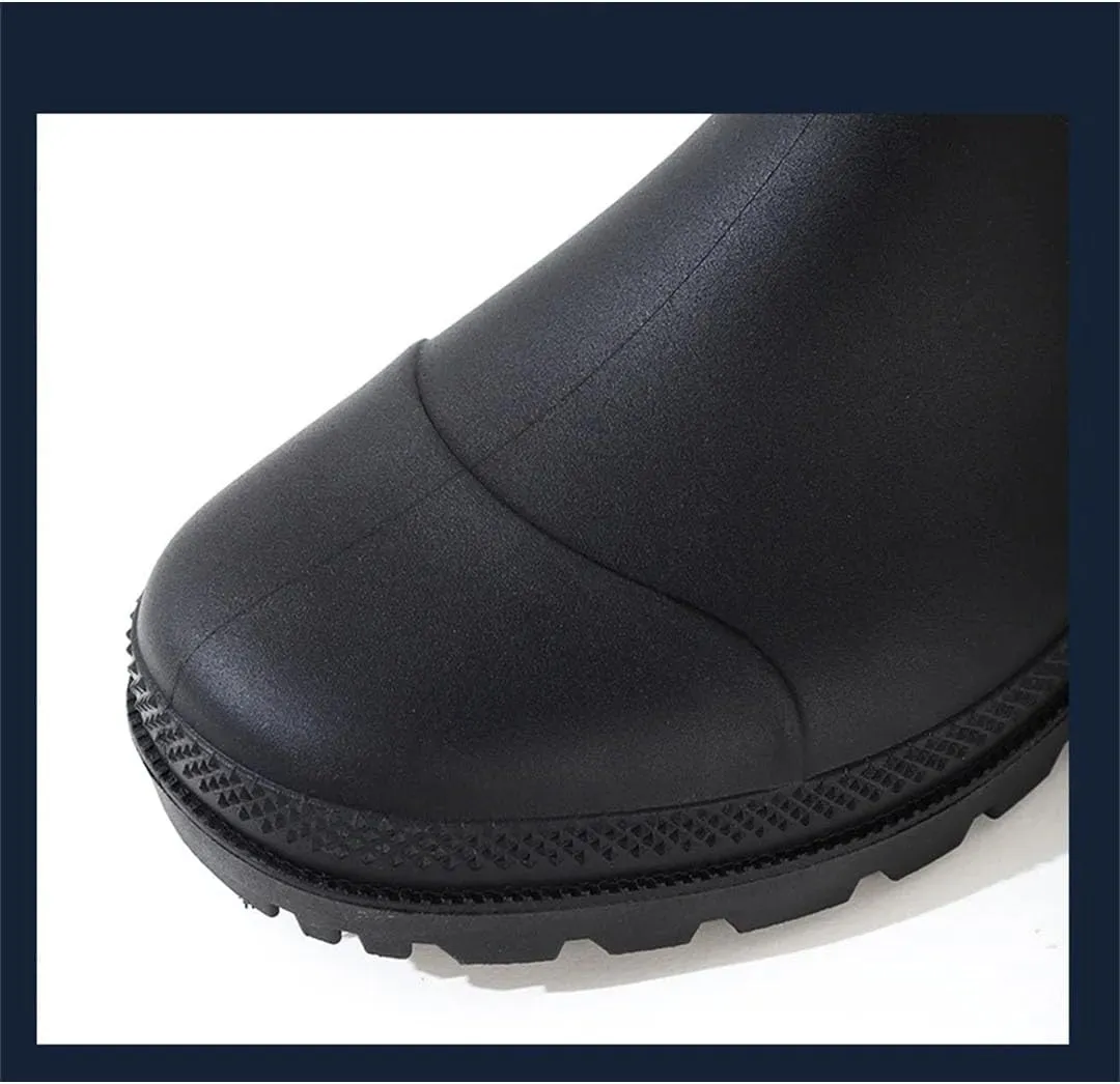 Women's Outdoor Rainy Day Rain Shoes Wear-Resistant Waterproof Rain Boots Non-Slip Construction Site Rubber Shoes