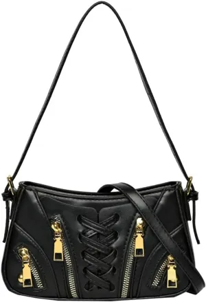 Womens PU Leather Shoulder Bags Fashion Y2k Handbag Purse Hobo Tote Bag Crossbody Bag