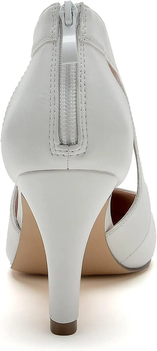Women's Pumps,Comfortable Closed Toe 3-Inch Kitten Heels,Low Heels for Work,Office,Wedding,and Dressy Occasions,Dress Shoes for Women