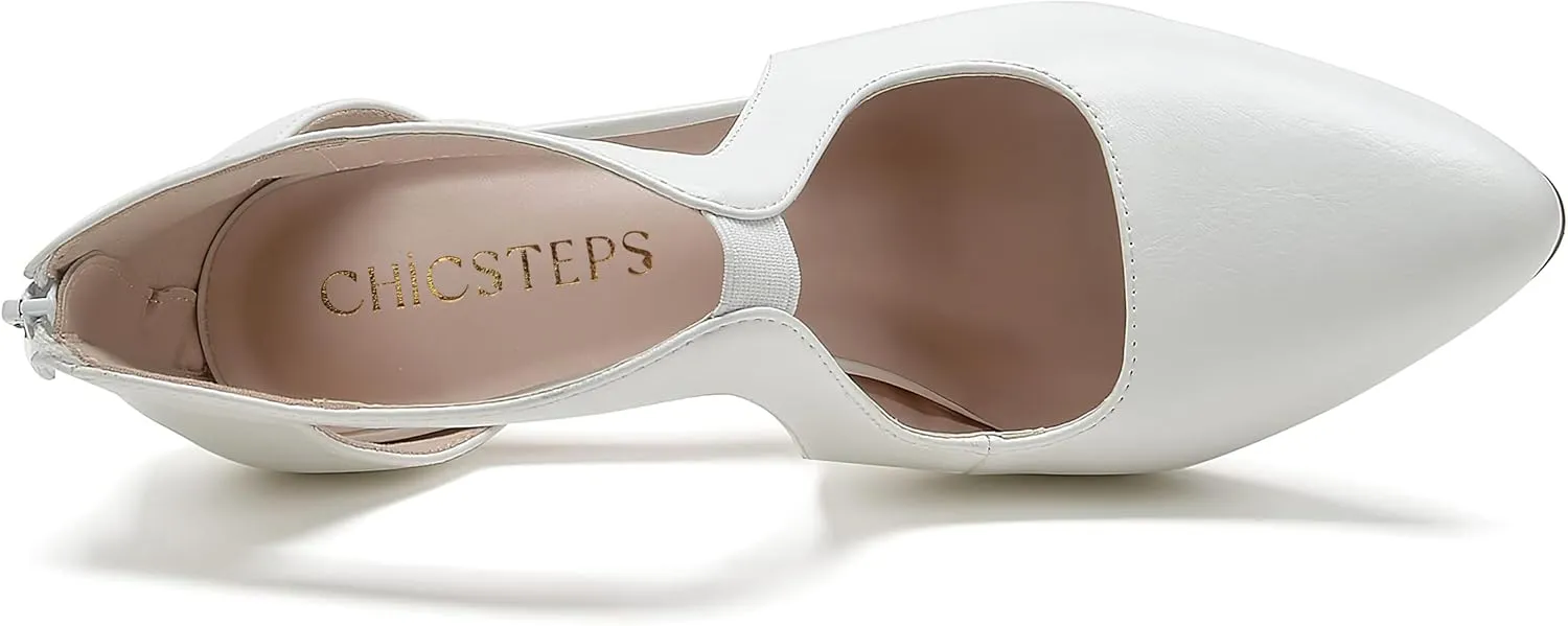 Women's Pumps,Comfortable Closed Toe 3-Inch Kitten Heels,Low Heels for Work,Office,Wedding,and Dressy Occasions,Dress Shoes for Women