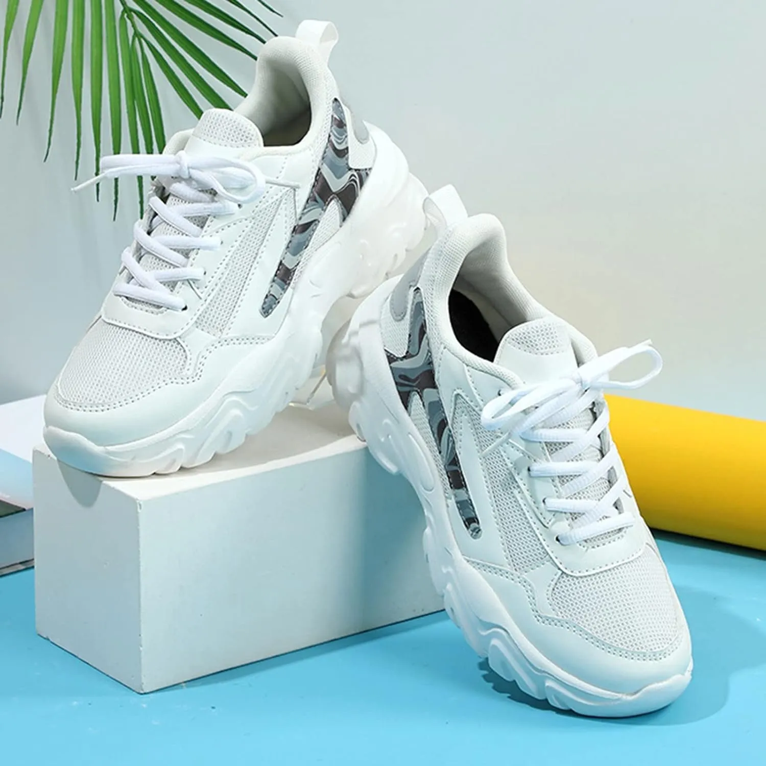 Womens Running Sneakers Lightweight Zapatos CModos Y Elegantes para Mujer De Vestir 10 Walking Shoes Women Brown White Sneakers for Women Platform Heel Zapatos De Gym para Mujer