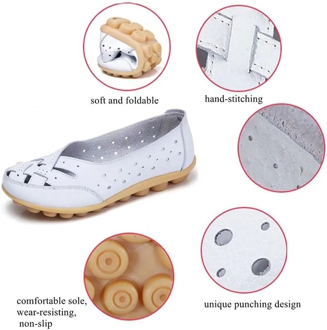 Women's Sandals Cowhide Leather Shoes Loafers Flats Sandals Orthopedic Loafers in Breathable Leather Cowhide Women's Comfortable Loafer Casual Fashion Flats Shoes 2025