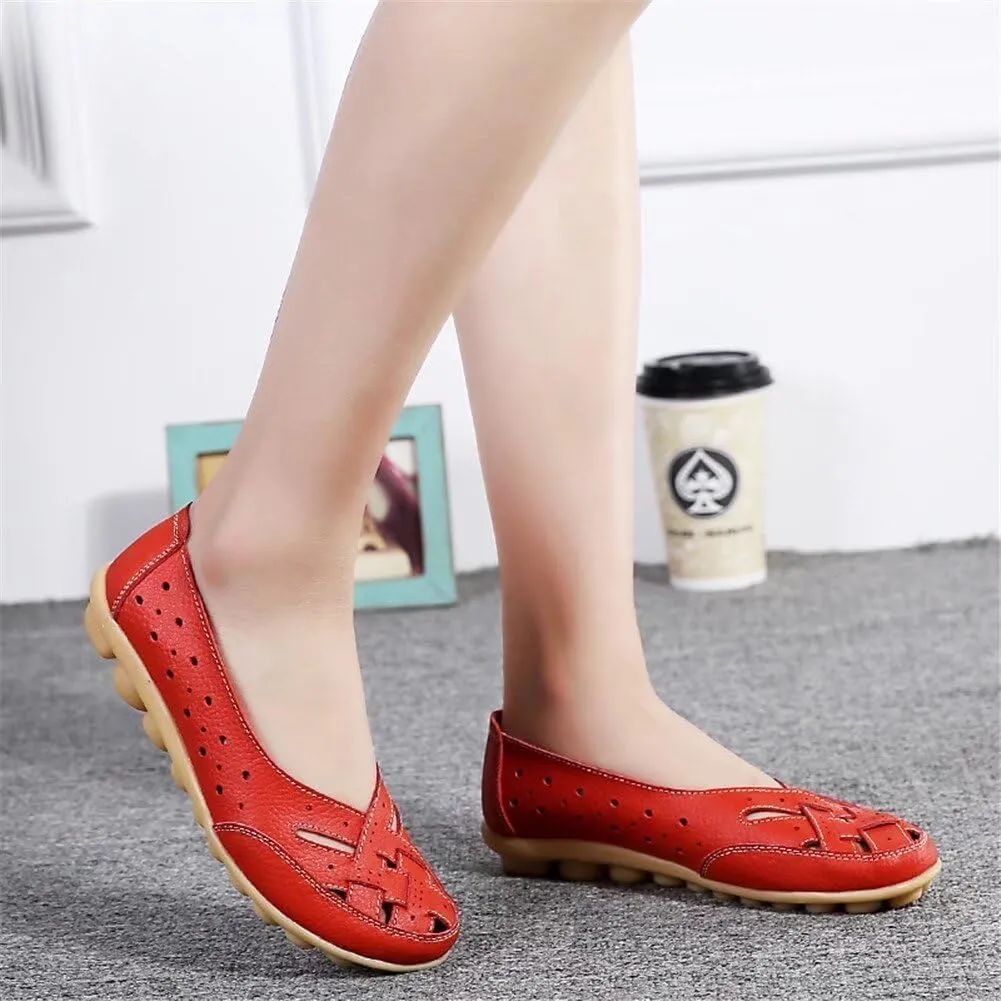 Women's Sandals Cowhide Leather Shoes Loafers Flats Sandals Orthopedic Loafers in Breathable Leather Cowhide Women's Comfortable Loafer Casual Fashion Flats Shoes 2025