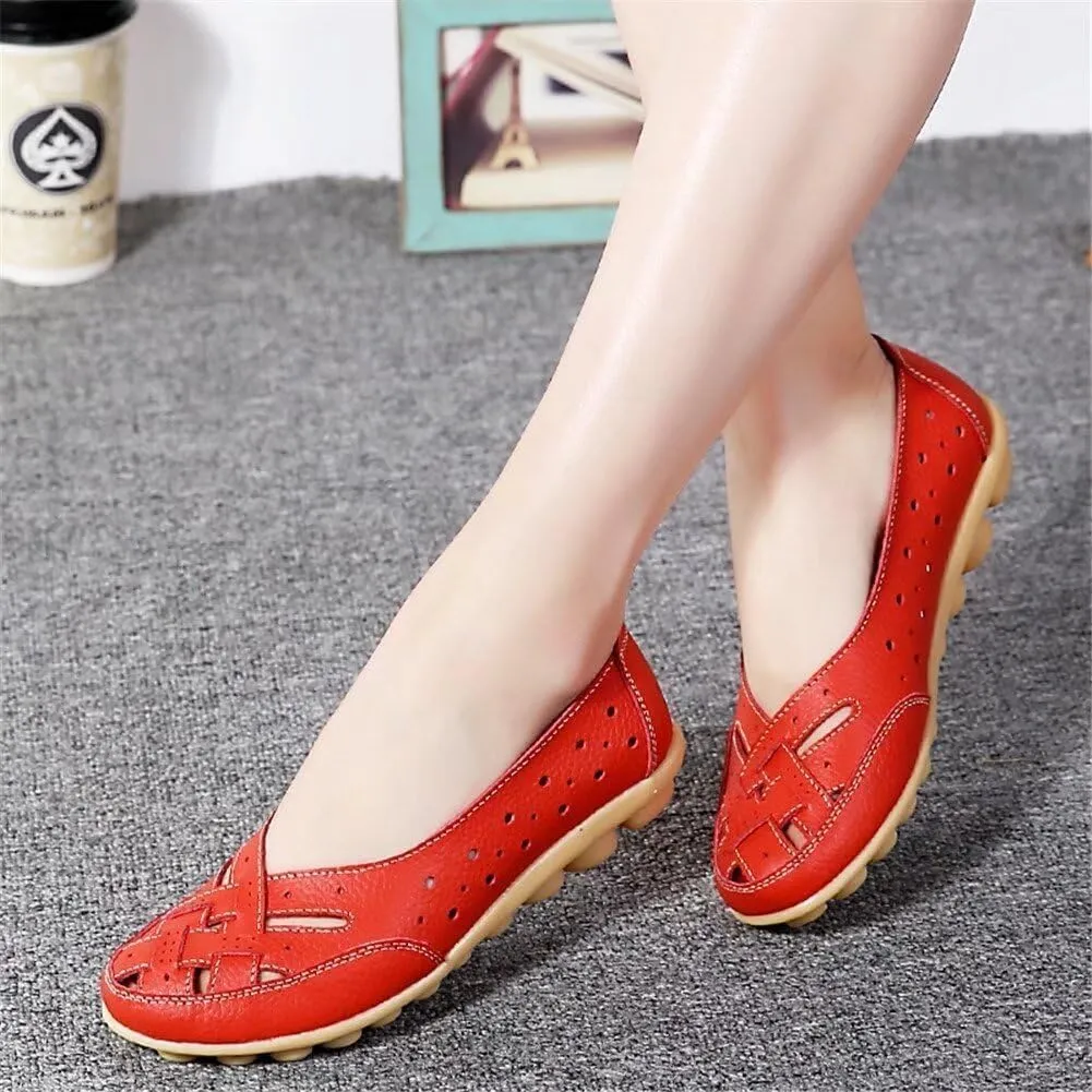 Women's Sandals Cowhide Leather Shoes Loafers Flats Sandals Orthopedic Loafers in Breathable Leather Cowhide Women's Comfortable Loafer Casual Fashion Flats Shoes 2025