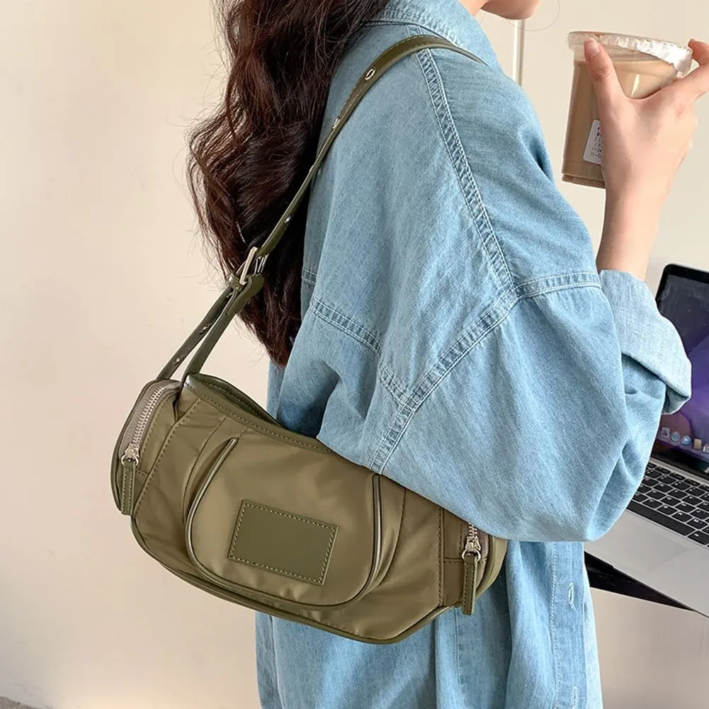 Women's Shoulder Bag Wallet Korean Niche Nylon Underarm Fashion Designer Crossbody Adjustable Strap Hobo Tote Bag