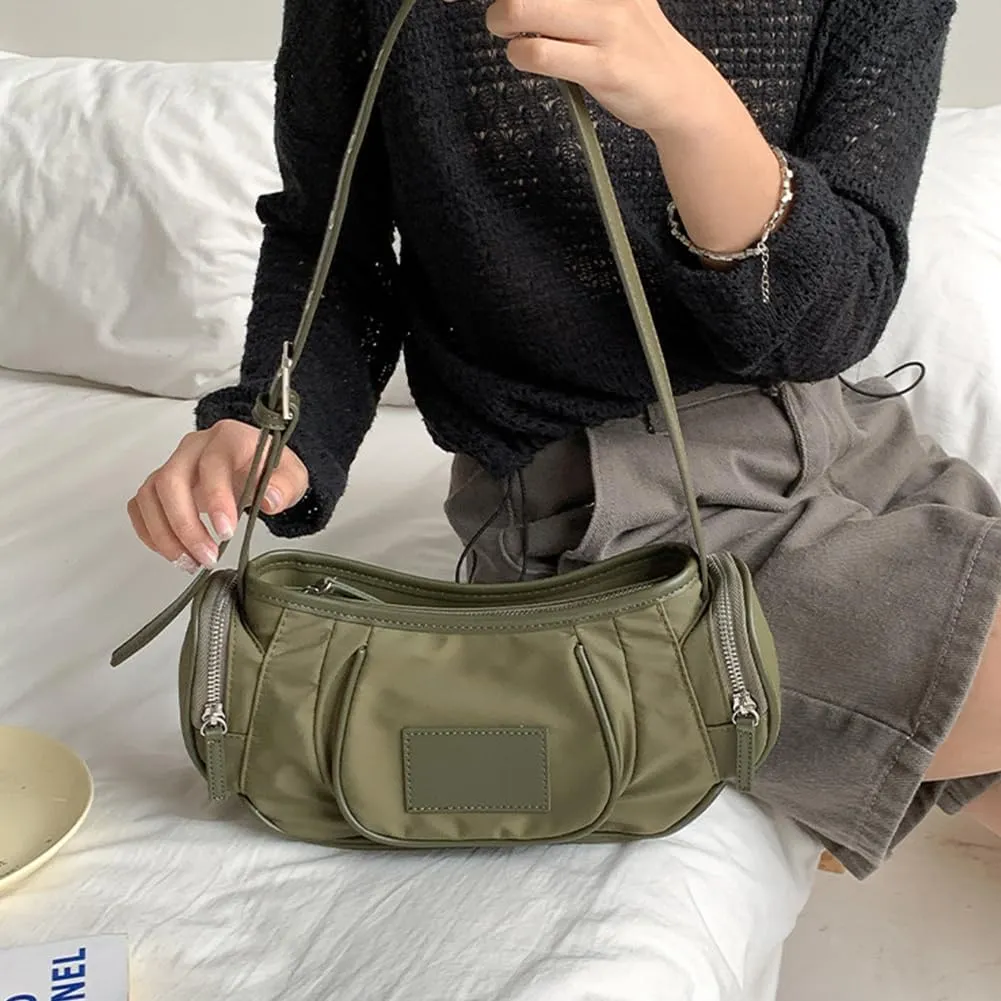 Women's Shoulder Bag Wallet Korean Niche Nylon Underarm Fashion Designer Crossbody Adjustable Strap Hobo Tote Bag