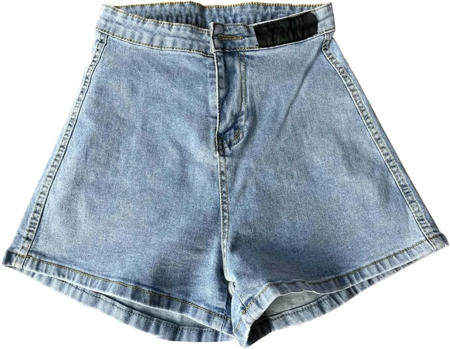 Women's Skinny Jean Shorts Summer High Waisted Stretchy Folded Hem Denim Shorts Lightweight Silm-Fit Sexy Hot Short
