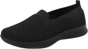 Women's Slip on Sneakers Shoes Woven Orthopedic Breathable Soft Shoes Walking Diabetic Foam Shoes Hands Free Slip in