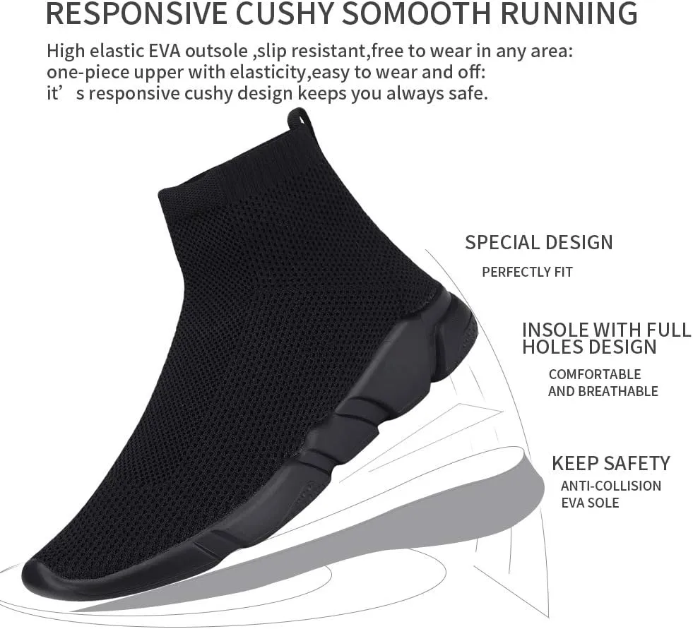 Women's Slip On Socks Sneakers Walking Shoes Running Tennis Athletic Gym Workout Non Slip Athletic Fashion Sneakers