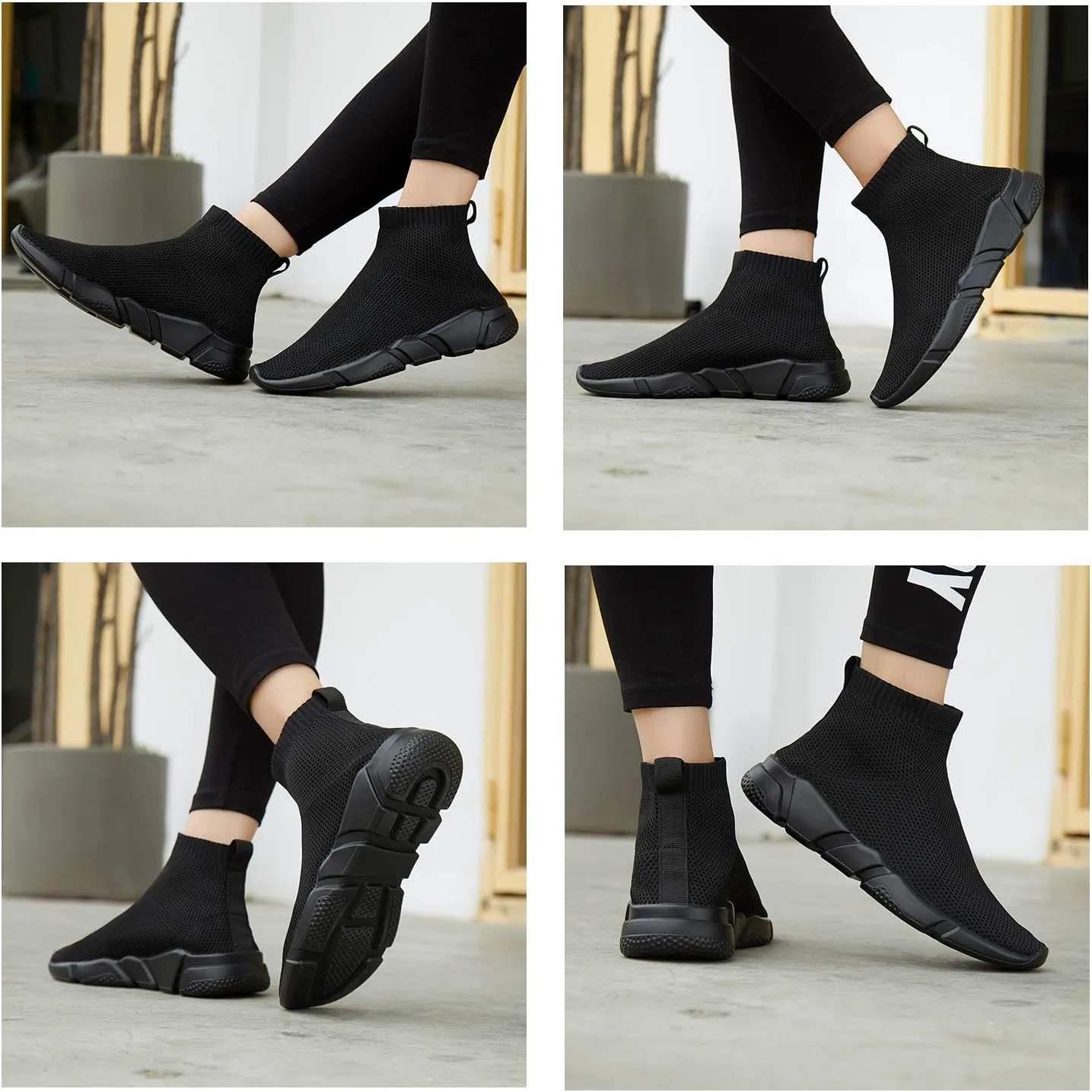 Women's Slip On Socks Sneakers Walking Shoes Running Tennis Athletic Gym Workout Non Slip Athletic Fashion Sneakers