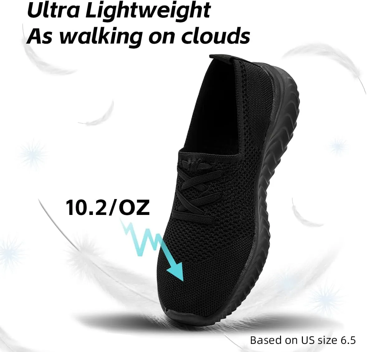 Women's Slip on Walking Athletic Tennis Shoes Running Sneakers Non Slip Hands Free Gym Sports Lightweight Breathable Casual Fashion Comfortable Mesh