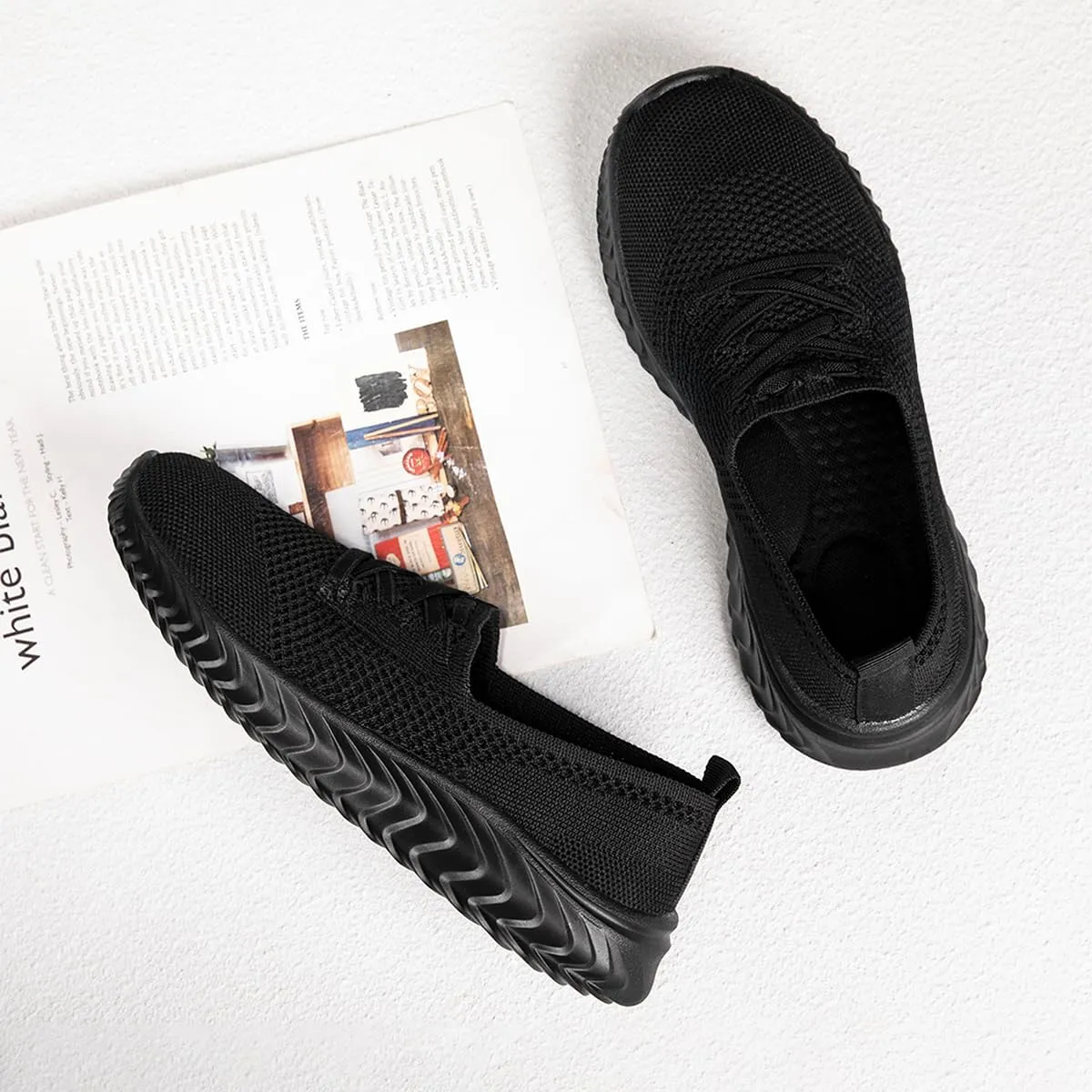 Women's Slip on Walking Athletic Tennis Shoes Running Sneakers Non Slip Hands Free Gym Sports Lightweight Breathable Casual Fashion Comfortable Mesh