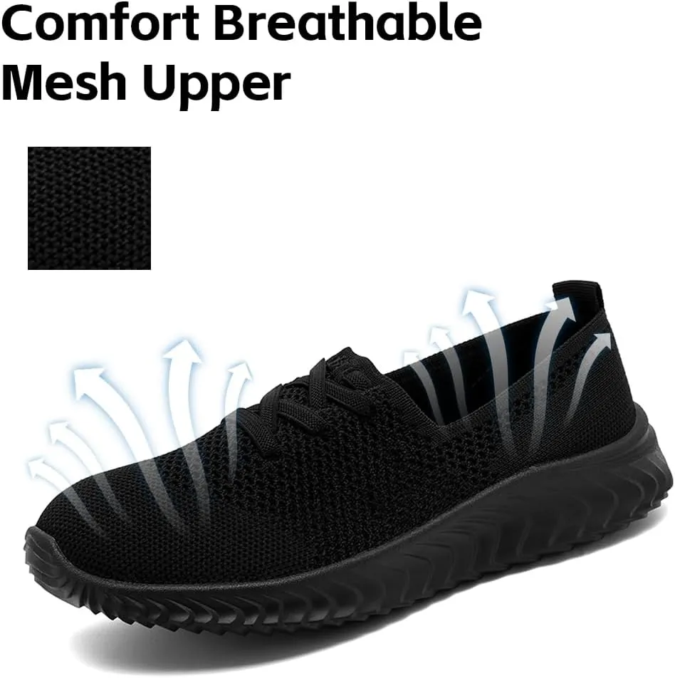 Women's Slip on Walking Athletic Tennis Shoes Running Sneakers Non Slip Hands Free Gym Sports Lightweight Breathable Casual Fashion Comfortable Mesh