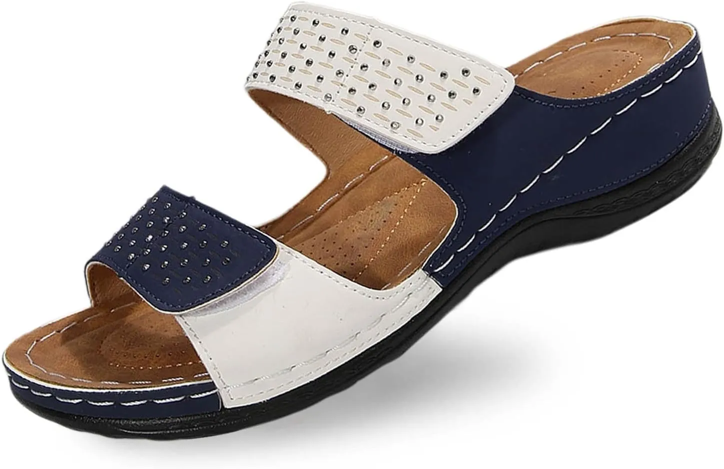 Women's Stylish Slipper with Rhinestone Design Casual Everyday Wear Perfect Summer Breathable Sandals Outfits
