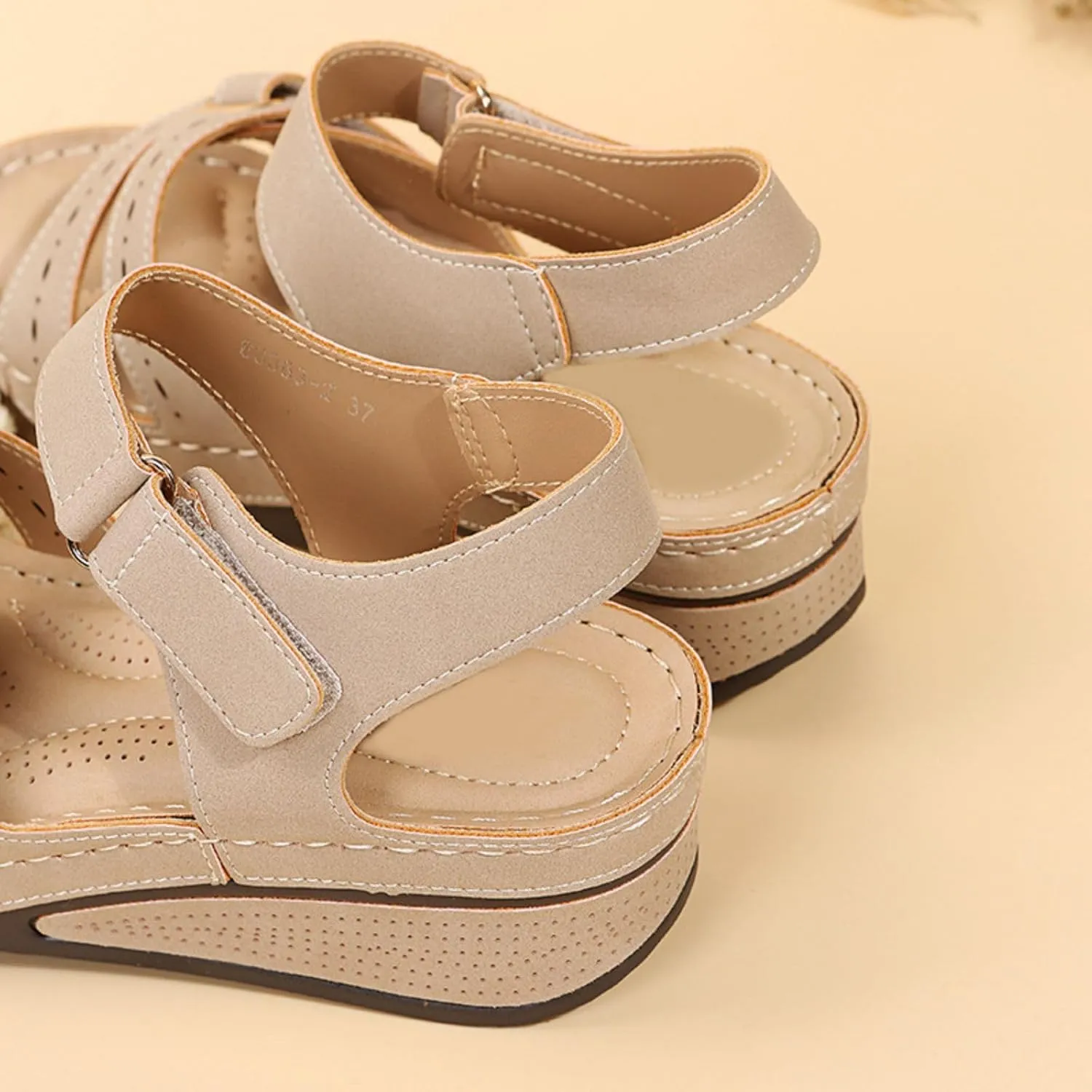 Womens Summer Sandals with Arch Support Comfort Wear Orthowear Shoes Wide Width Open Toe Flats Orthopedic Shoes Lightweight Breathable Roman Style Sandals for Vacation Beach Walking Casual Shoe