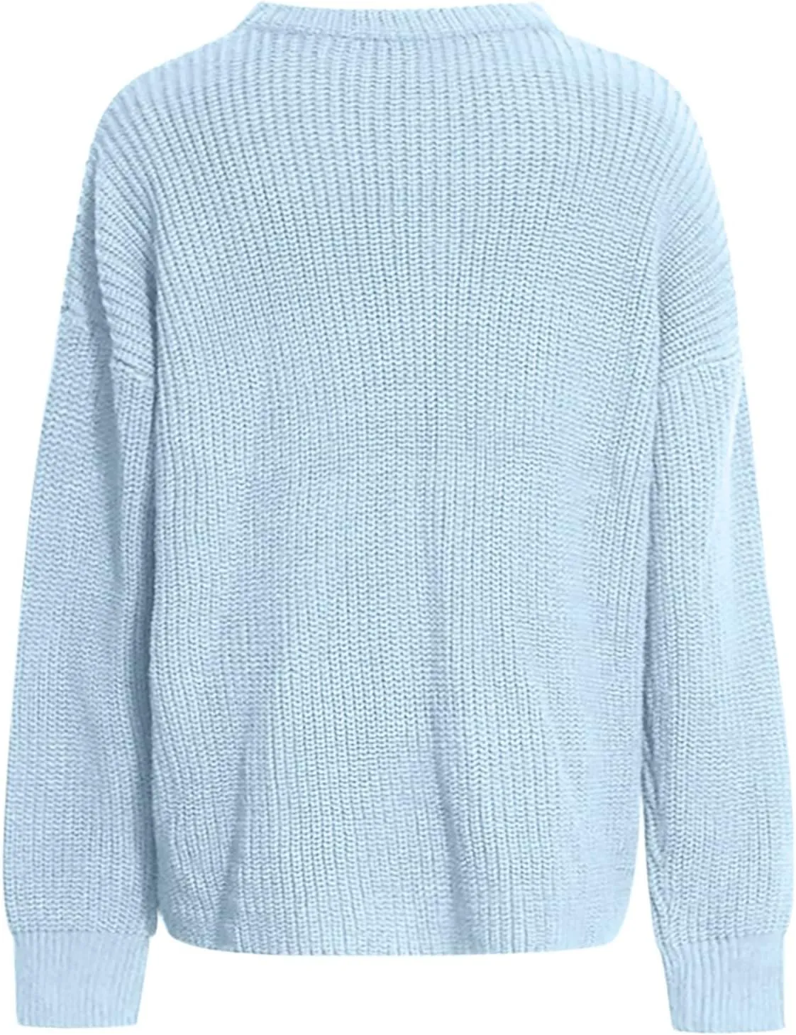 Womens Sweater Fall 2023 Oversized Chunky Knitted Pullover Sweater Casual Long Sleeve Crewneck Sweaters Thick Tops