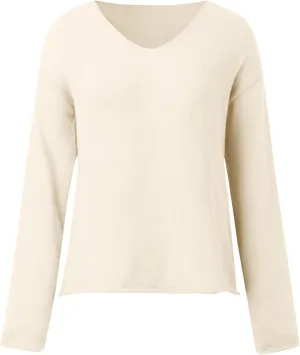 Women's Sweaters Chunky Knit Solid Color V Neck Long Sleeve Soft Casual Lightweight Pullover Tops