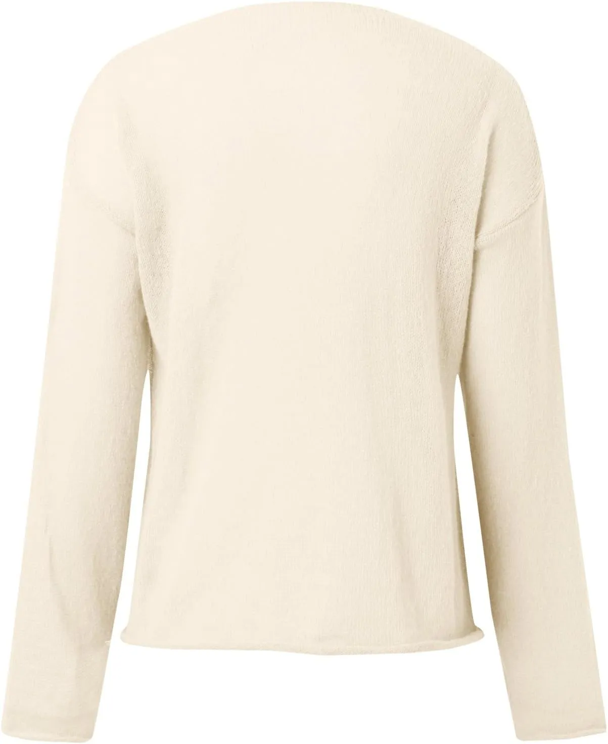 Women's Sweaters Chunky Knit Solid Color V Neck Long Sleeve Soft Casual Lightweight Pullover Tops
