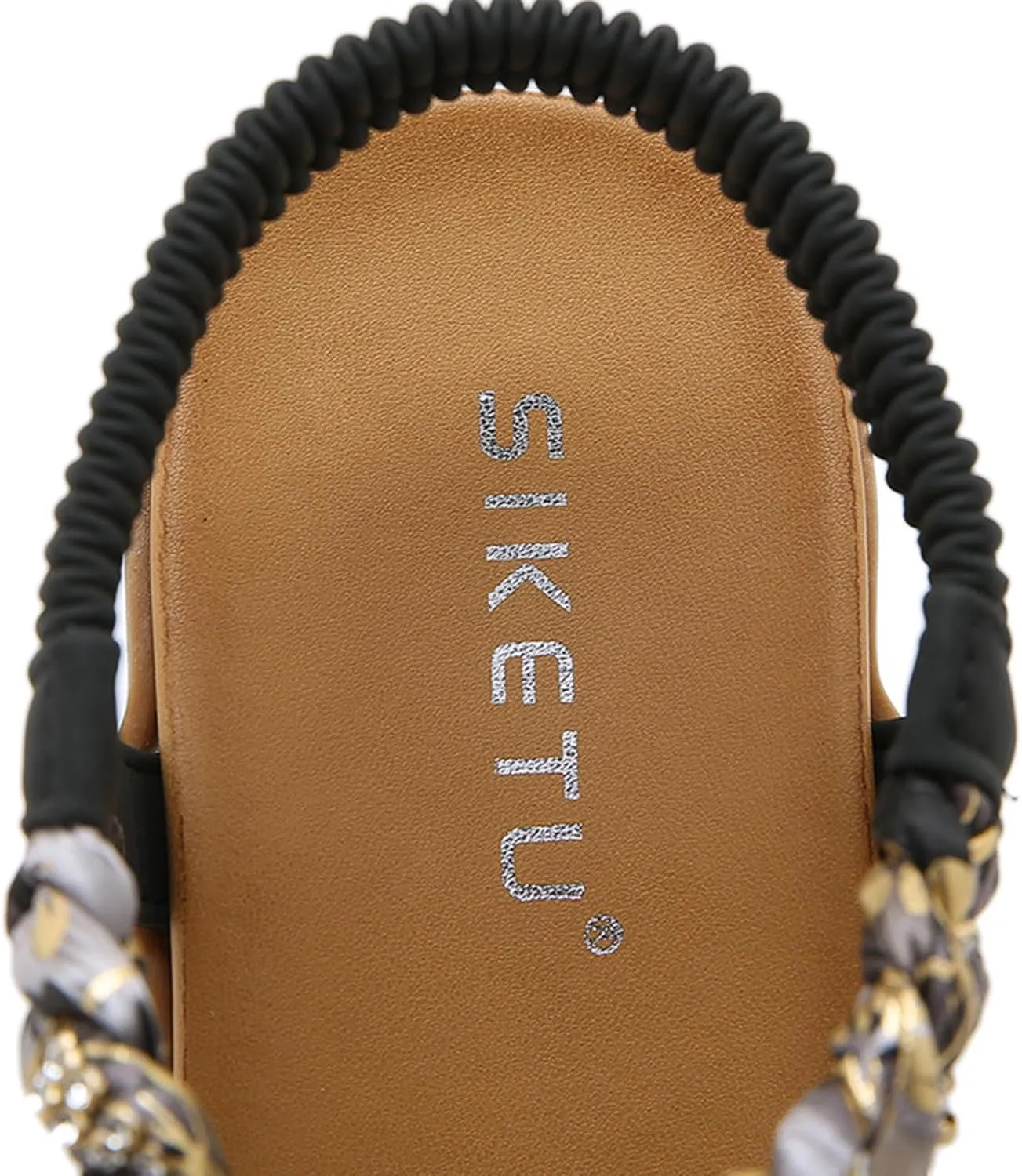 Womens T-Strap Sandals Low Wedge Sandals for Women 2025 Open Toe Shoes Beaded Flats Wide Width Comfortable Vacation Sandal Lightweight Walking Shoes Breathable Footwear Dressy Bohemian Sandal