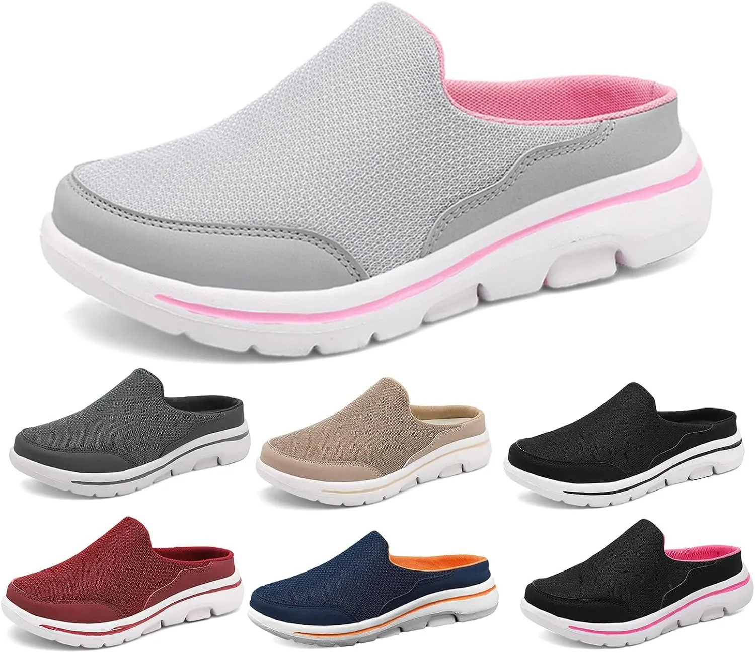 Womens Walking Shoes Mens Mules Open Back Slip On Shoes Comfortable Non-Slip Clogs reathable Lightweight Sport Sneakers Closed Toe Slippers