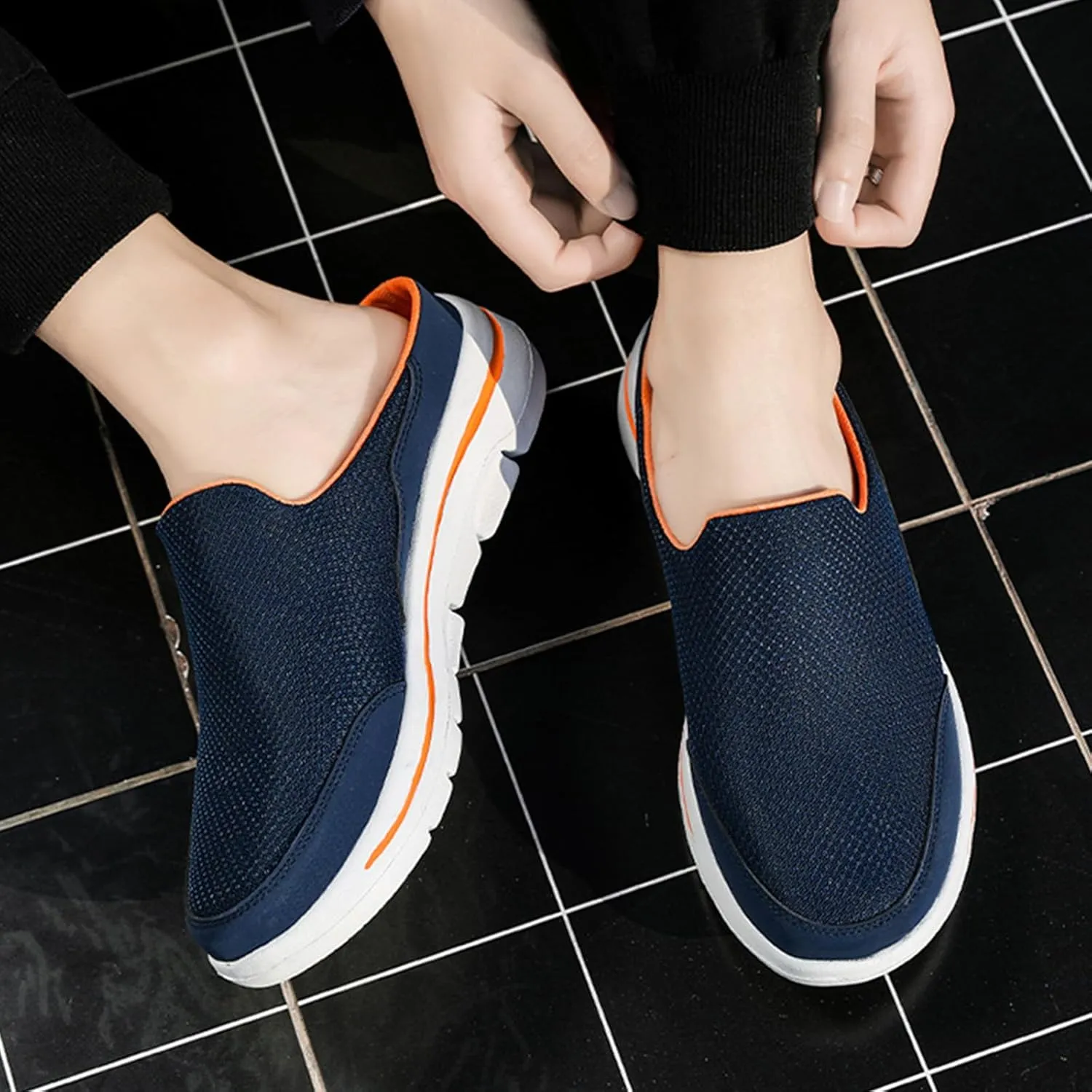 Womens Walking Shoes Mens Mules Open Back Slip On Shoes Comfortable Non-Slip Clogs reathable Lightweight Sport Sneakers Closed Toe Slippers