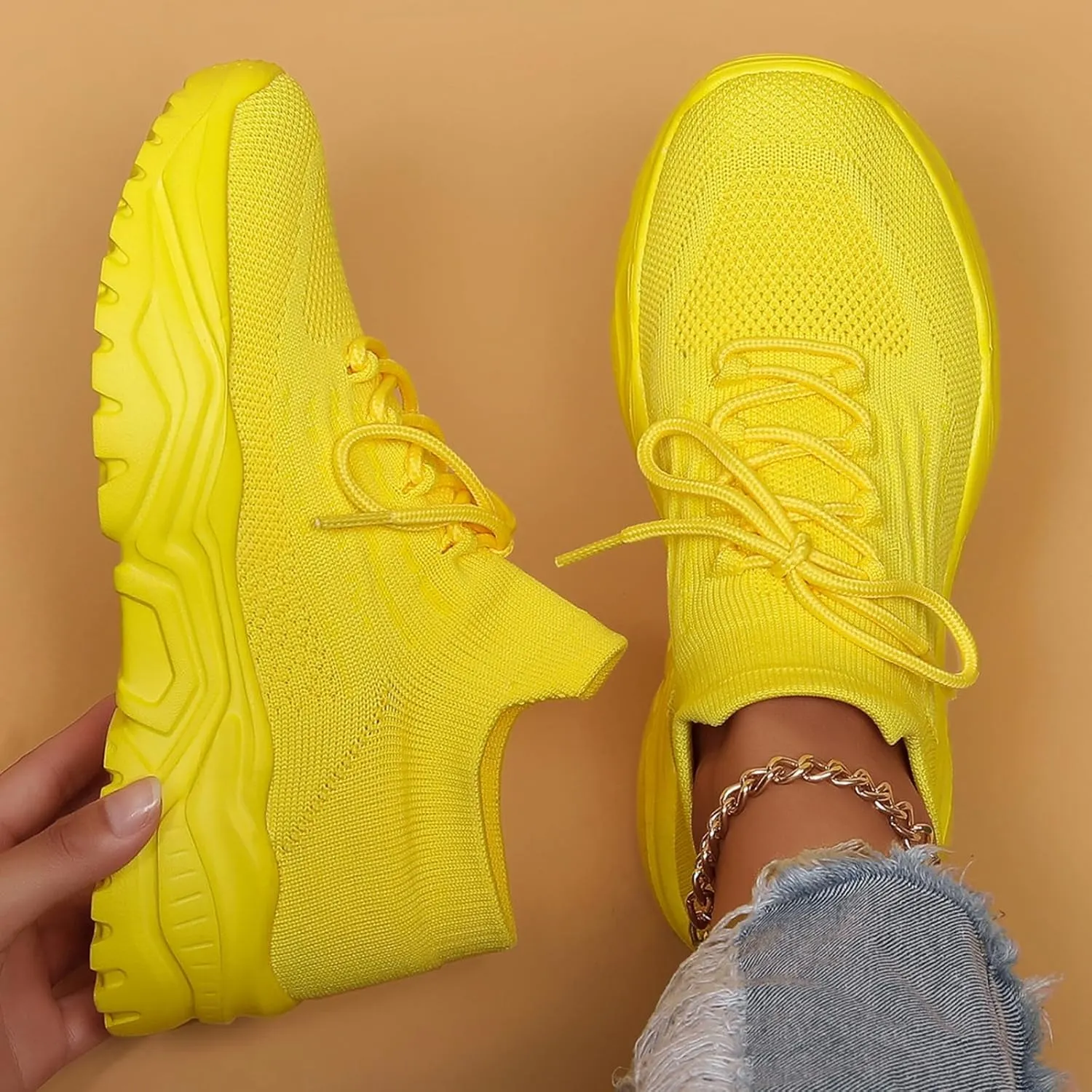 Women's Walking Shoes Nurse Babe Shoes Classic Breathable Knit Slip-On Sneakers Casual Comfortable Ankle Socks Shoe Mesh Footwear Walking Running Sneakers