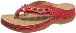 Womens Wedge Flip Flops Arch Support Breeze Sea Elegant Comfortable Summer Outdoor Walking Slippers Orthopedic Slip on Open Toe Breathable Cushion Sandals