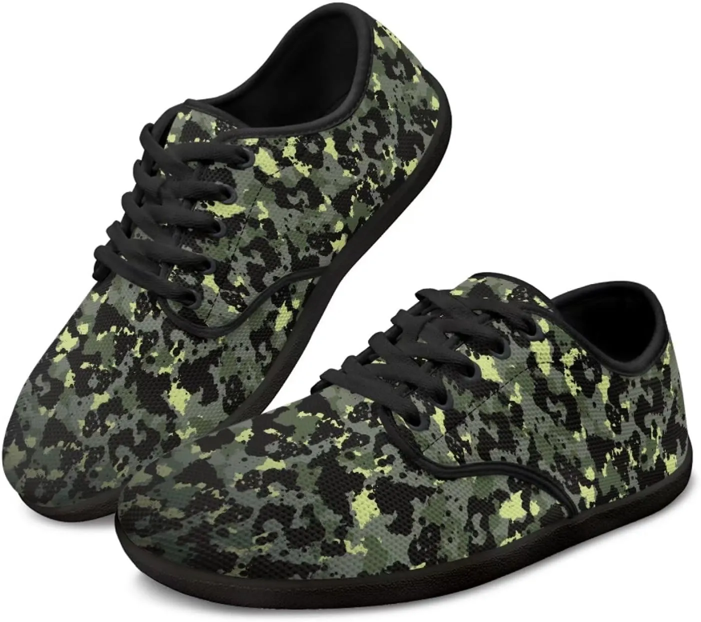 Women's Wide Toe Box Barefoot Shoes Casual Zero Drop Walking Sneakers Lace Up Non Slip Tennis Work Footwear