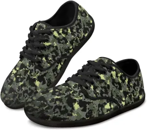 Women's Wide Toe Box Barefoot Shoes Casual Zero Drop Walking Sneakers Lace Up Non Slip Tennis Work Footwear
