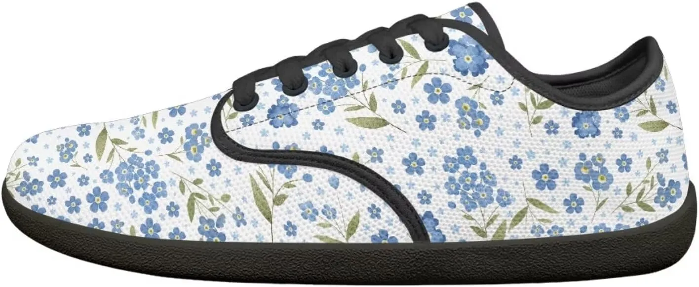 Women's Wide Toe Box Barefoot Shoes Zero Drop Lace Up Casual Sneakers Breathable Fashion Walking Footwear