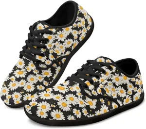 Women's Wide Toe Box Barefoot Shoes Zero Drop Lace Up Casual Sneakers Breathable Fashion Walking Footwear