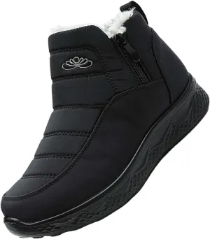 Womens Winter Snow Boots Women Ankle Booties Warm Fu Lined aterproof Insulated Slip On Outdoor Shoes
