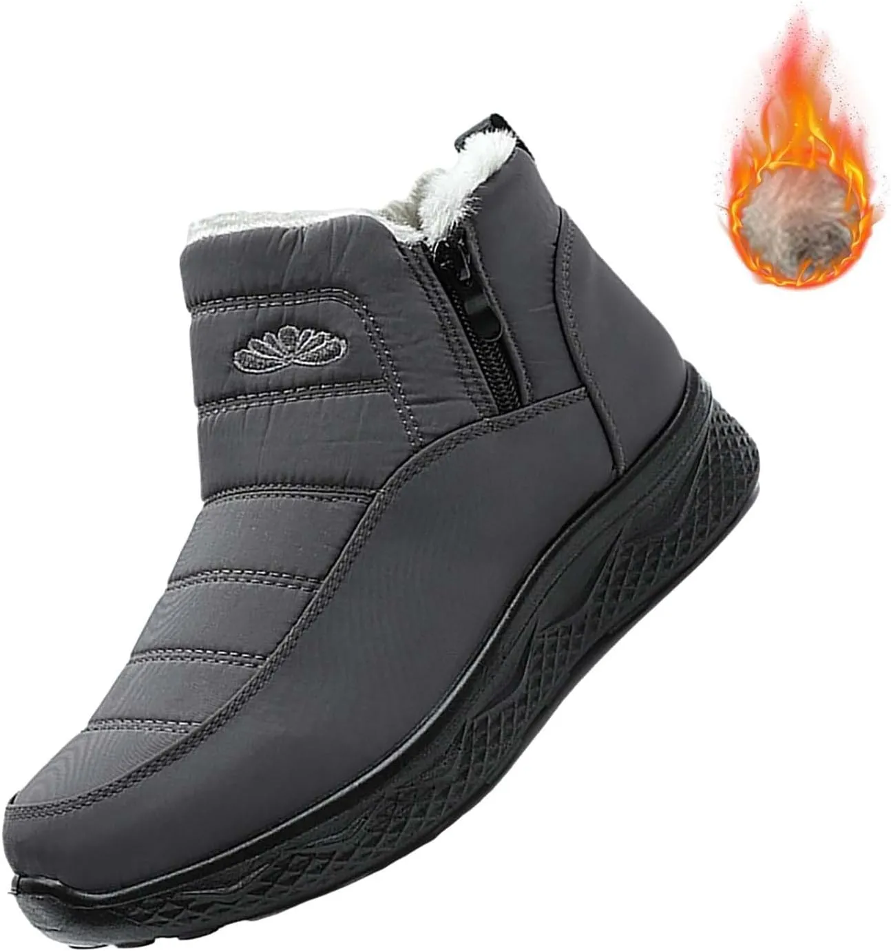 Womens Winter Snow Boots Women Ankle Booties Warm Fu Lined aterproof Insulated Slip On Outdoor Shoes