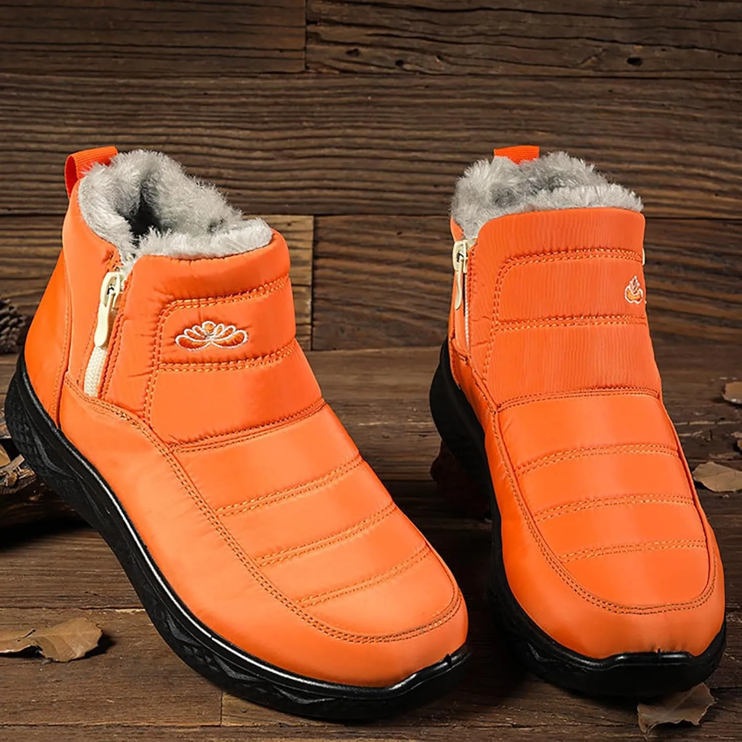 Womens Winter Snow Boots Women Ankle Booties Warm Fu Lined aterproof Insulated Slip On Outdoor Shoes