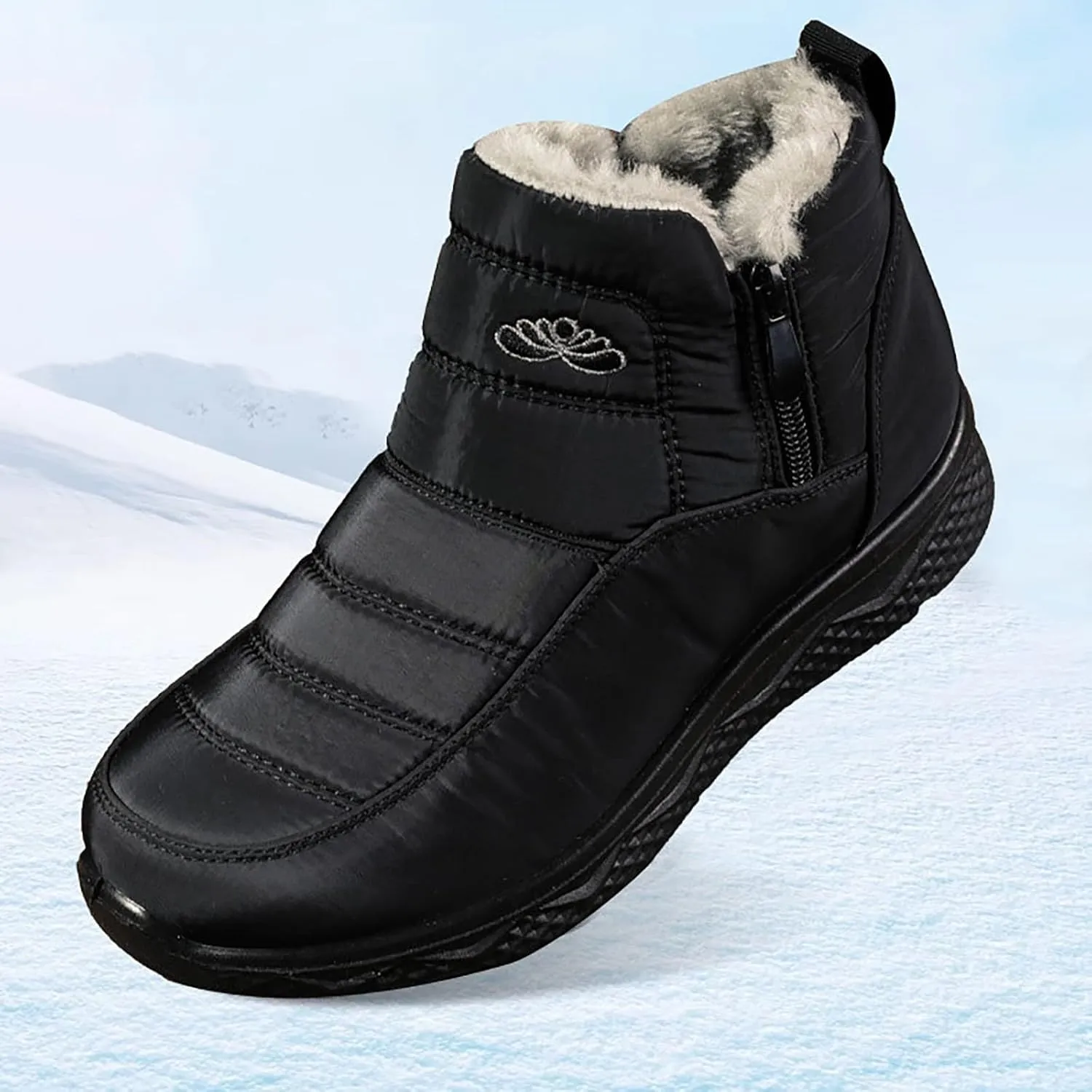 Womens Winter Snow Boots Women Ankle Booties Warm Fu Lined aterproof Insulated Slip On Outdoor Shoes
