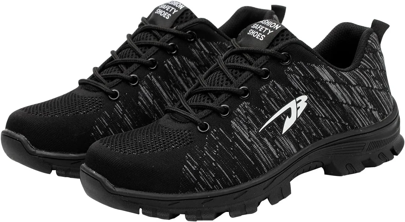 Work Safety Shoes for Men Womens,Lightweight Safety Shoes Slip Resistant Work Sneaker Breathable Puncture Proof Shoes