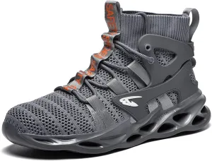 Work Steel Toe Boots Indestructible Safety Shoes Lightweight Breathable Construction Sneakers Slip Resistant Composite Toe Boots for Men Women
