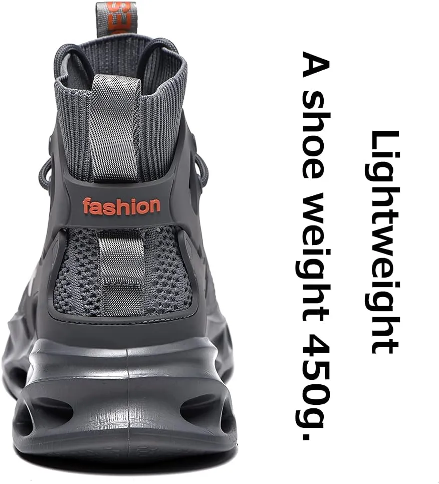 Work Steel Toe Boots Indestructible Safety Shoes Lightweight Breathable Construction Sneakers Slip Resistant Composite Toe Boots for Men Women