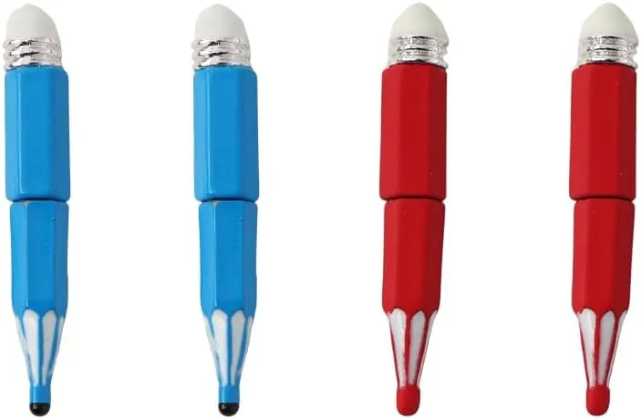 Ximimark 2 pairs Creative Blue Pencil Design Stud Earrings Ear Jacket Retro Simple Style Creative Gift For Teachers Students