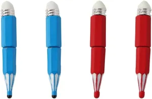 Ximimark 2 pairs Creative Blue Pencil Design Stud Earrings Ear Jacket Retro Simple Style Creative Gift For Teachers Students