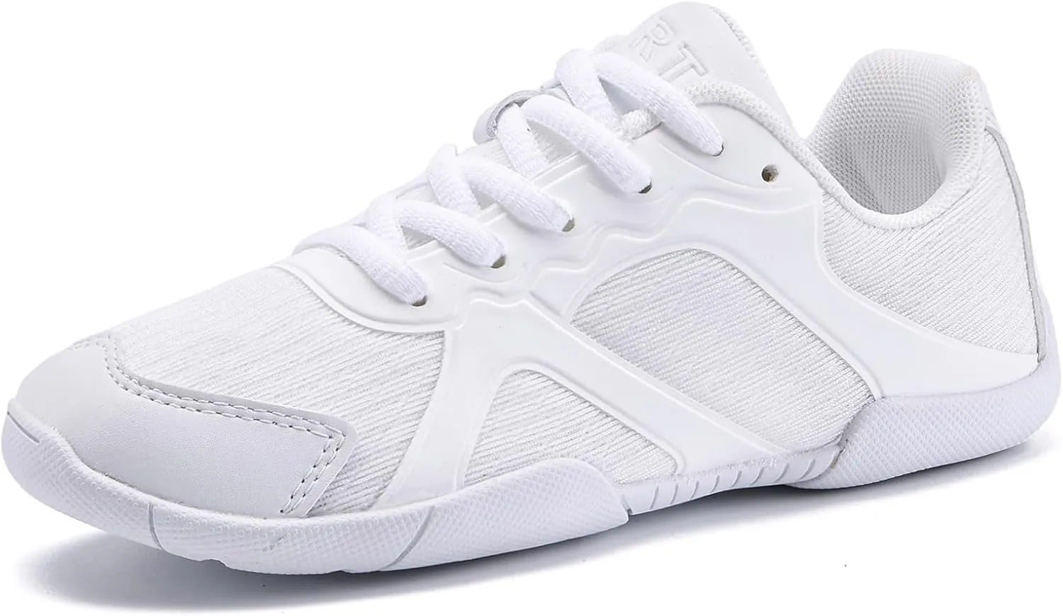 Youth Cheer Shoes Girls White Cheerleading Shoes Dance Athletic Training Breathable Fabric Dancing Lightweight Competition Comfortable Sport Kids Girls Cheer Sneakers