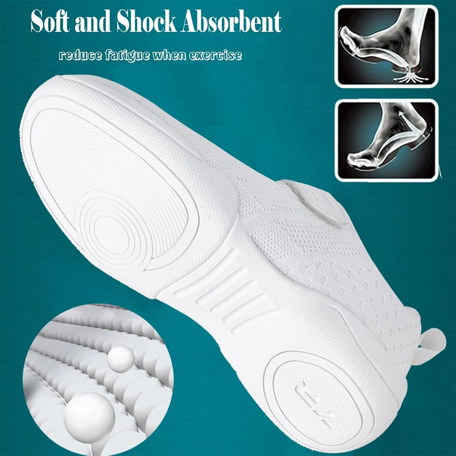 Youth Girls Mesh Breathable Running Sneakers Athletic Training Tennis Shoes White Cheerleading Shoes Dance Shoes