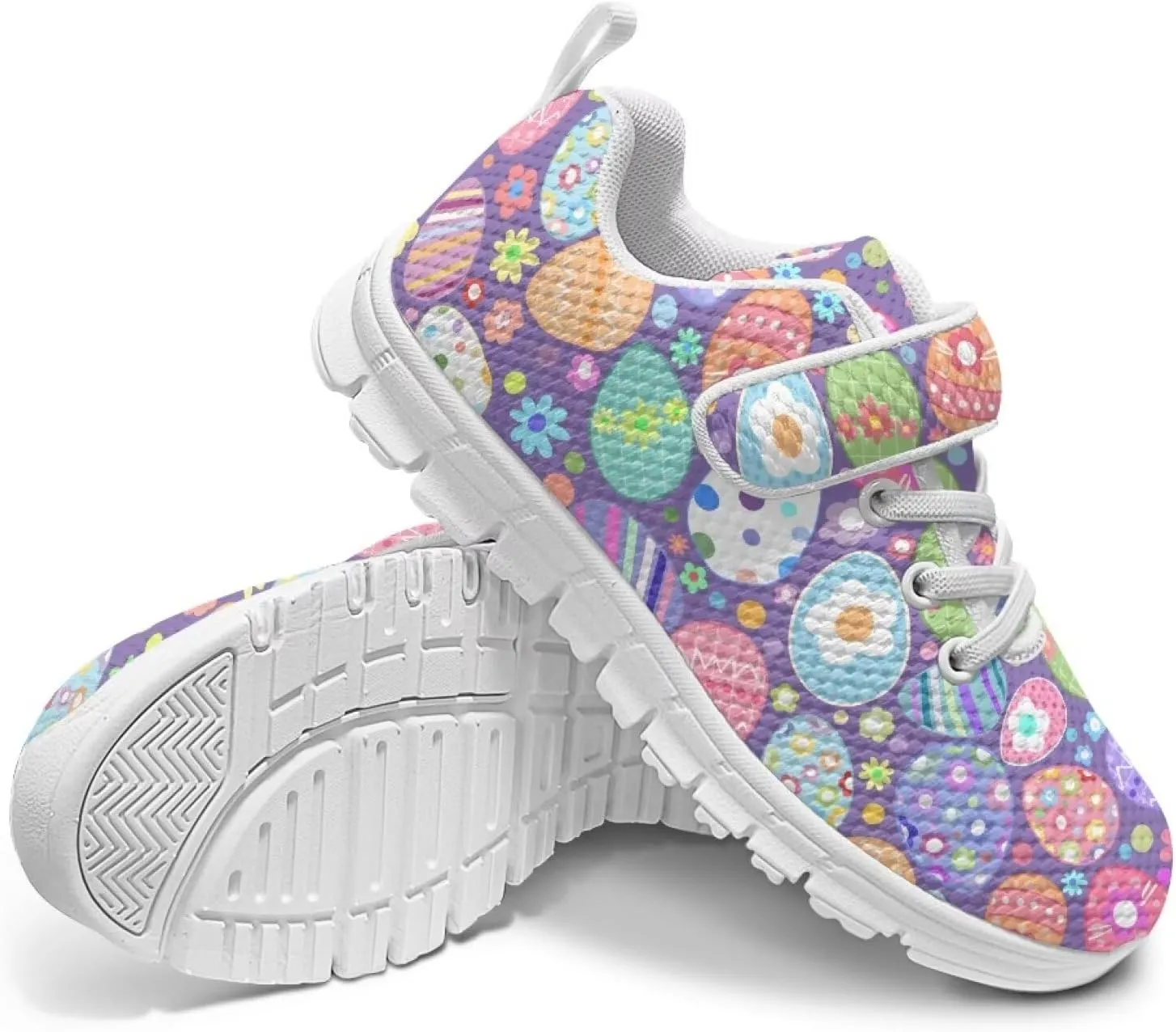 Yzaoxia Easter Shoes for Girls Boys Tennis Running Shoes Hook and Loop Sneakers Walking Shoes Barefoot Shoes Trainers Slip On Sneakers Size 11-Big Size 2.5